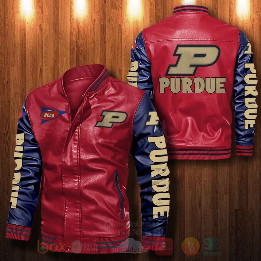 BEST NCAA Purdue Boilermakers All Over Print Leather Bomber Jacket 3 NCAA Purdue Boilermakers Leather Bomber Jacket 1 2 3 4