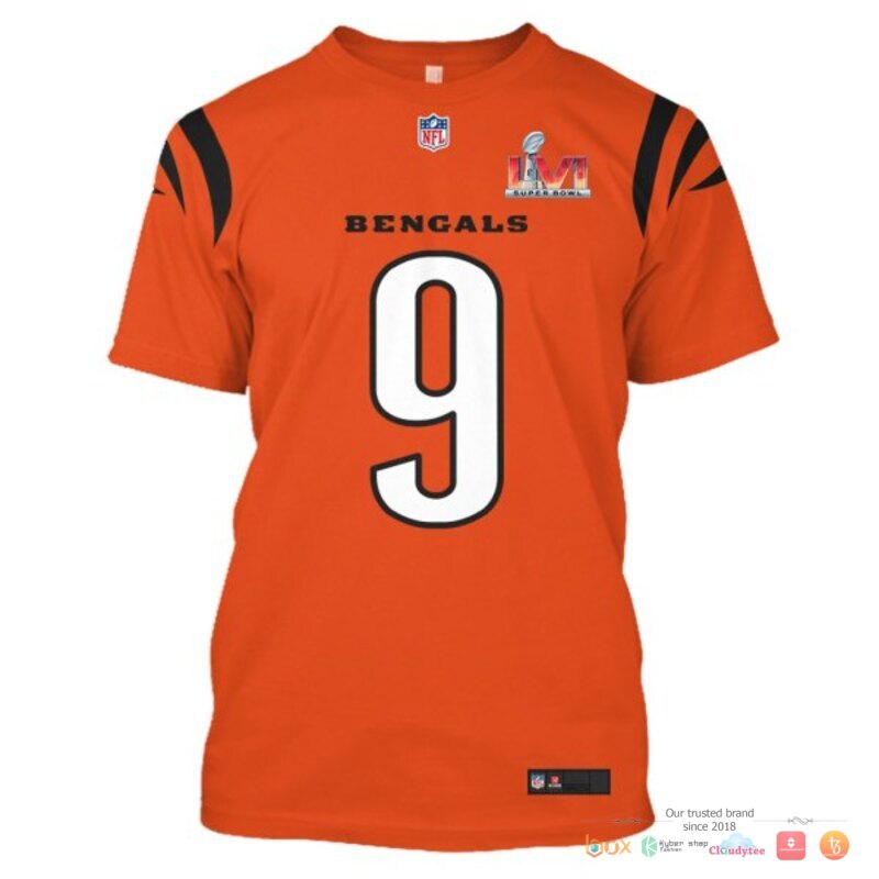 NFL Burrow 9 Cincinnati Bengals 3d shirt hoodie 1 2 3 4 5 6