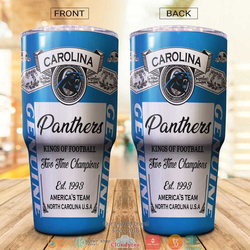 NFL Carolina Panthers Budweiser Tumbler 2 NFL Carolina Panthers Budweiser Tumbler 1