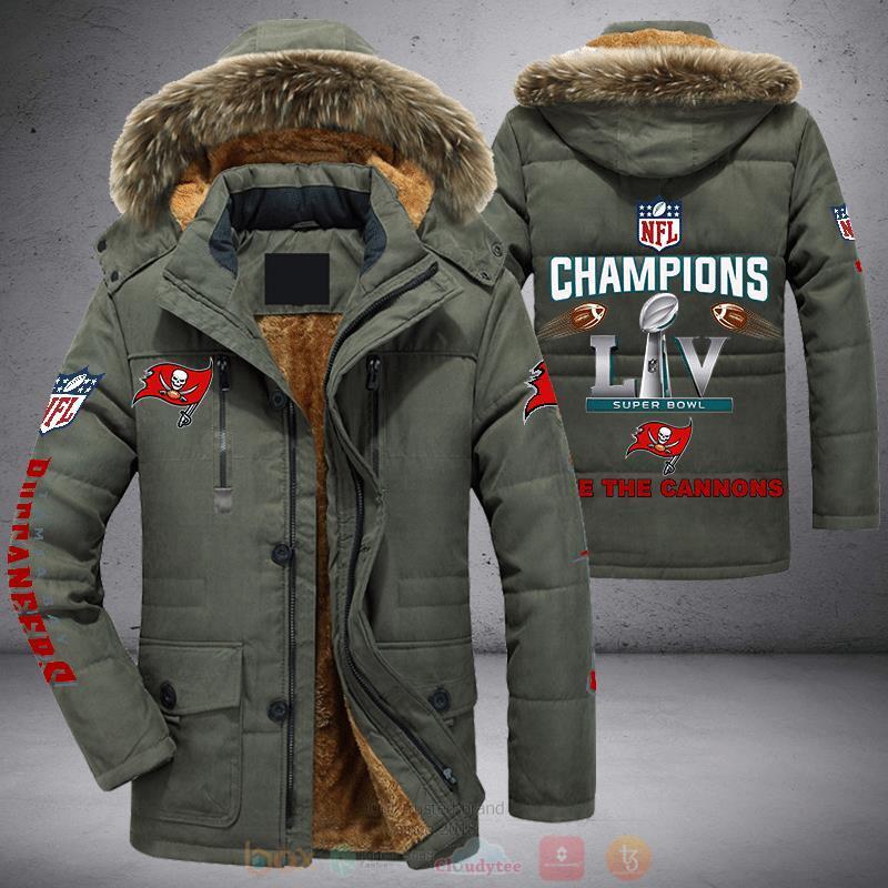 BEST NFL Champions LIV Super Bowl Tampa Bay Buccaneers Parka Jacket Coat Winter 3 NFL Champions LIV Super Bowl Tampa Bay Buccaneers Parka Jacket 1 2