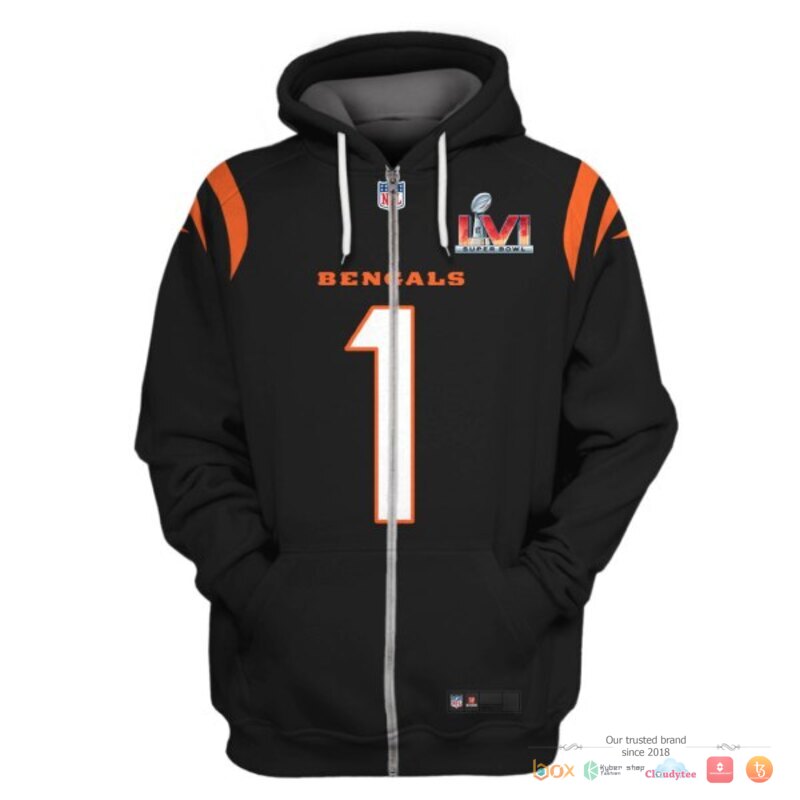 NFL Chase 1 Cincinnati Bengals Black 3d shirt, hoodie 2 NFL Chase 1 Cincinnati Bengals Black 3d shirt hoodie 1