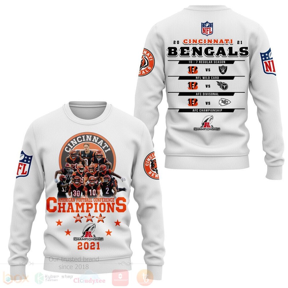 BEST NFL Cincinnati Bengals 2021 All Over Print Hoodie, T-Shirt 2 NFL Cincinnati Bengals 2021 3D Hoodie Shirt 1
