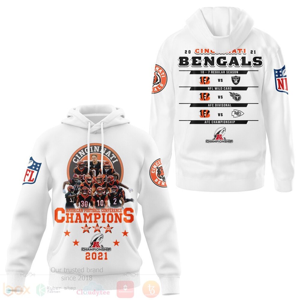 BEST NFL Cincinnati Bengals 2021 All Over Print Hoodie, T-Shirt 4 NFL Cincinnati Bengals 2021 3D Hoodie Shirt 1 2 3