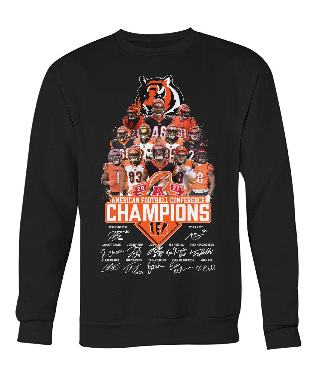 BEST NFL Cincinnati Bengals American Football Conference Champions 2D T-Shirt, Hoodie 4 NFL Cincinnati Bengals American Football Conference Champions 2D Hoodie Shirt 1 2 3