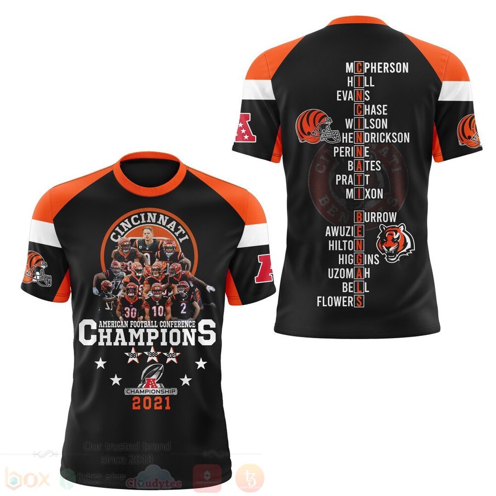 NFL Cincinnati Bengals American Football Conference Champions 3D Hoodie Shirt