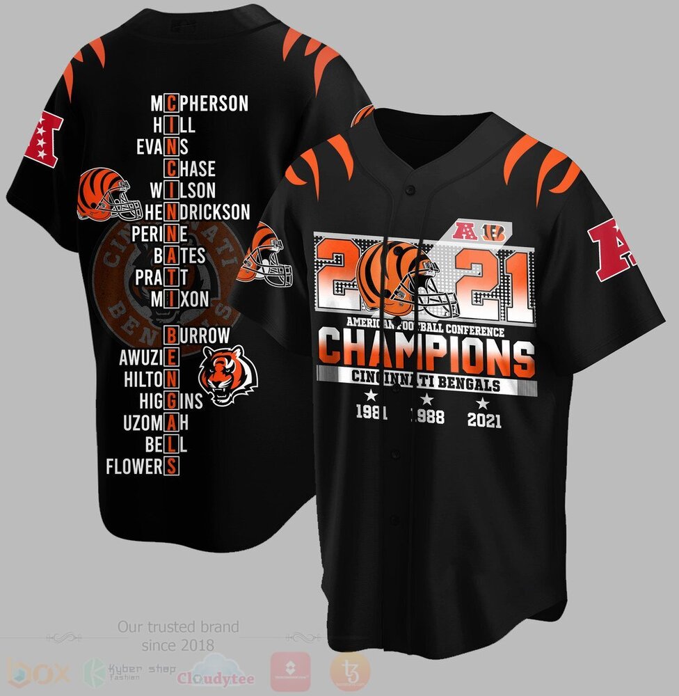 NFL Cincinnati Bengals American Football Conference Champions Ver2 Baseball Jersey Shirt