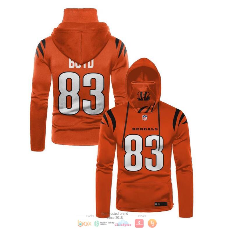 NFL Cincinnati Bengals Boyd 83 Orange 3d hoodie mask