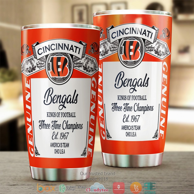NFL Cincinnati Bengals Budweiser Tumbler 2 NFL Cincinnati Bengals Budweiser Tumbler 1
