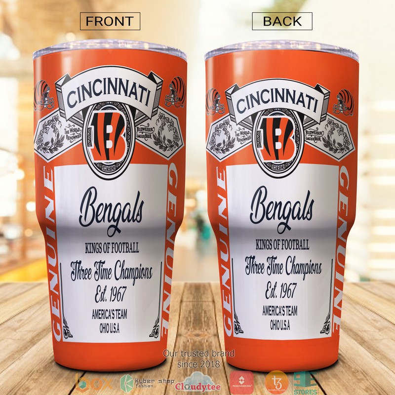 NFL Cincinnati Bengals Budweiser Tumbler 5 NFL Cincinnati Bengals Budweiser Tumbler 1 2 3 4