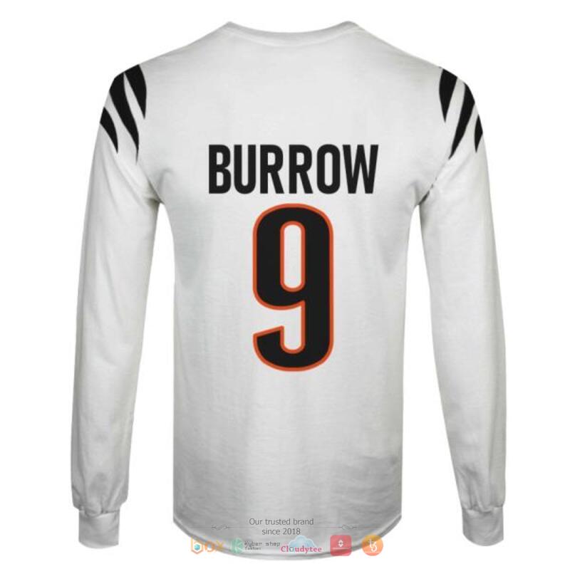 NFL Cincinnati Bengals Burrow 9 White 3d shirt, hoodie 6 NFL Cincinnati Bengals Burrow 9 White 3d shirt hoodie 1 2 3 4 5