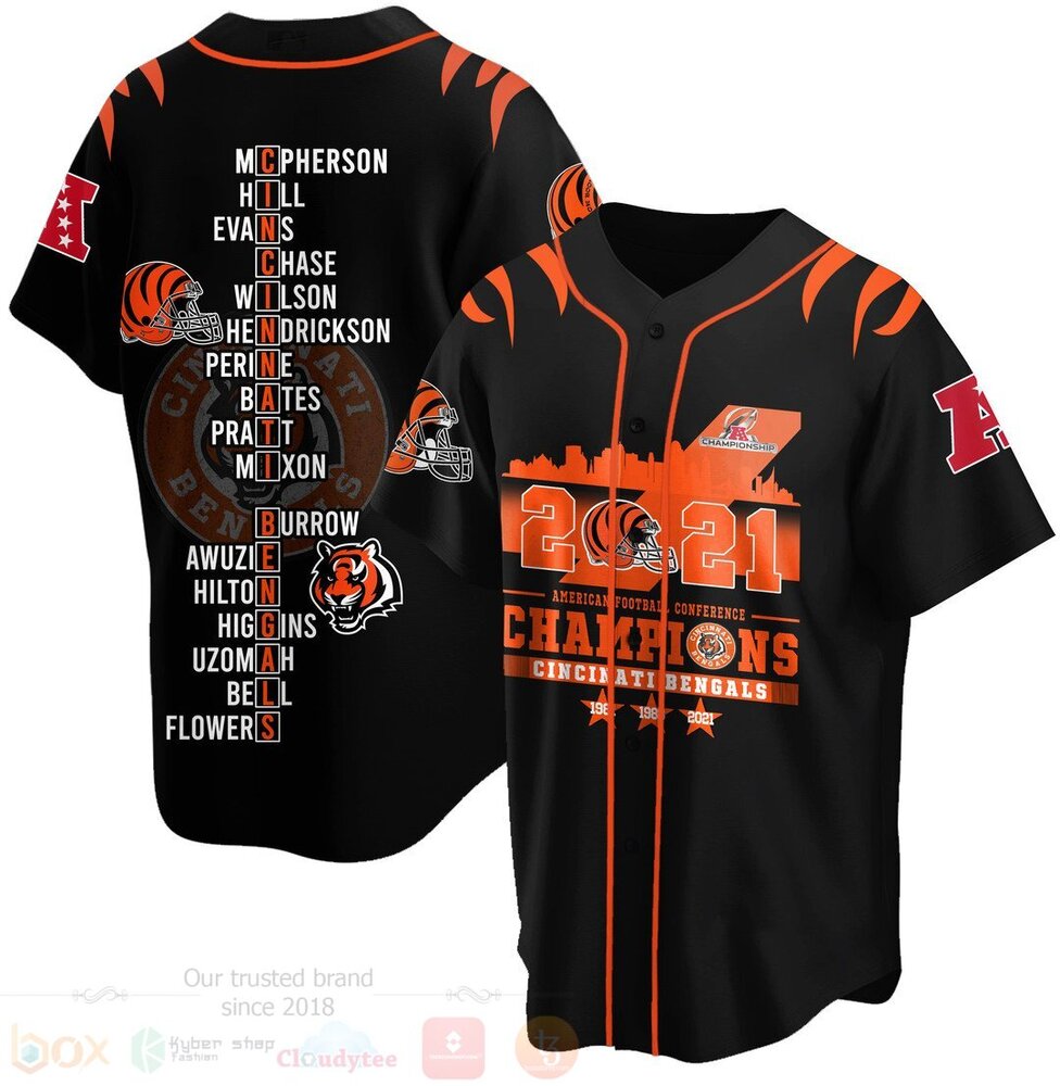 NFL Cincinnati Bengals Champions 2021 Baseball Jersey Shirt