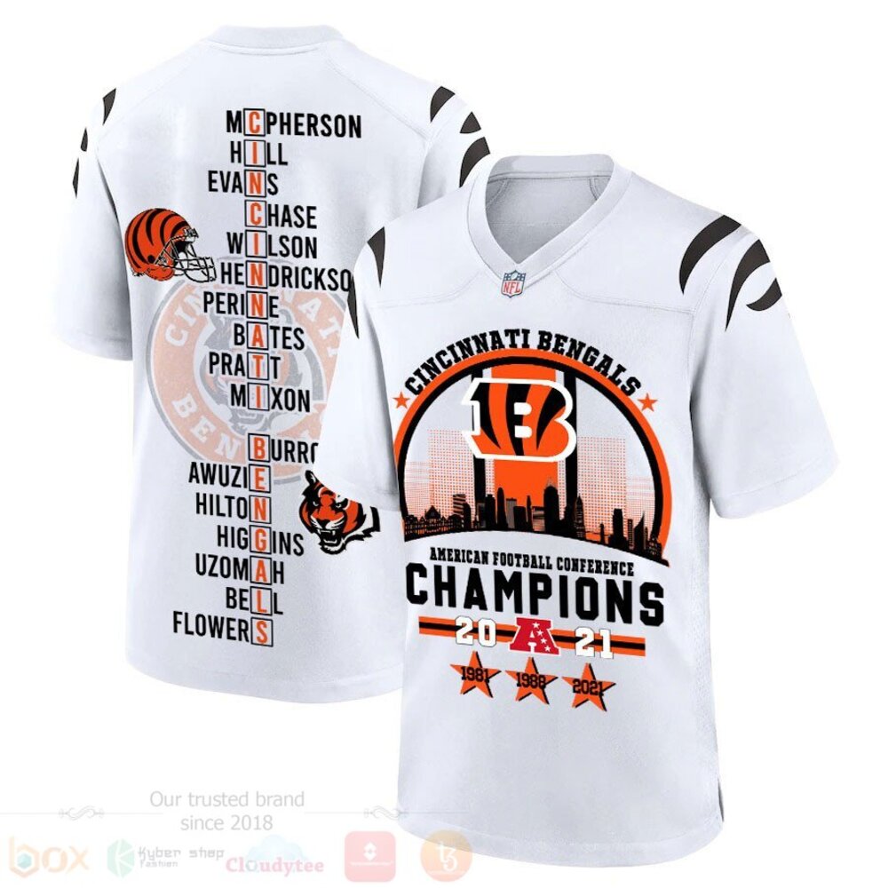 BEST NFL Cincinnati Bengals Champions 2021 Football Shirt 4 NFL Cincinnati Bengals Champions 2021 Football Jersey Shirt