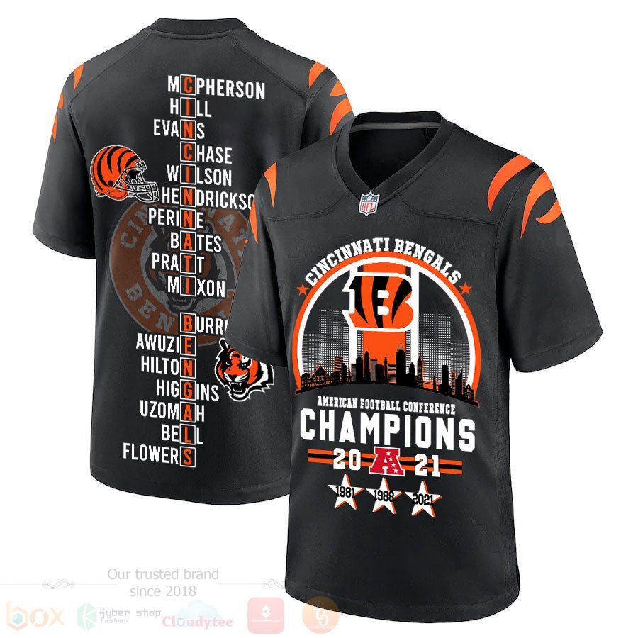NFL Cincinnati Bengals Champions 2021 Football Jersey Shirt 1