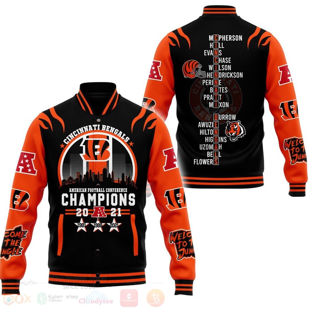 NFL Cincinnati Bengals Champions Ver2 Baseball Jacket