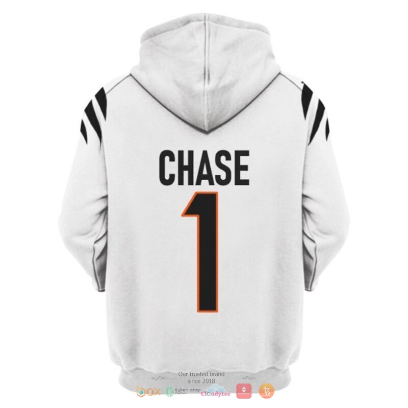 NFL Cincinnati Bengals Chase 1 Super Bowl LVI white 3d shirt hoodie 1 2 3