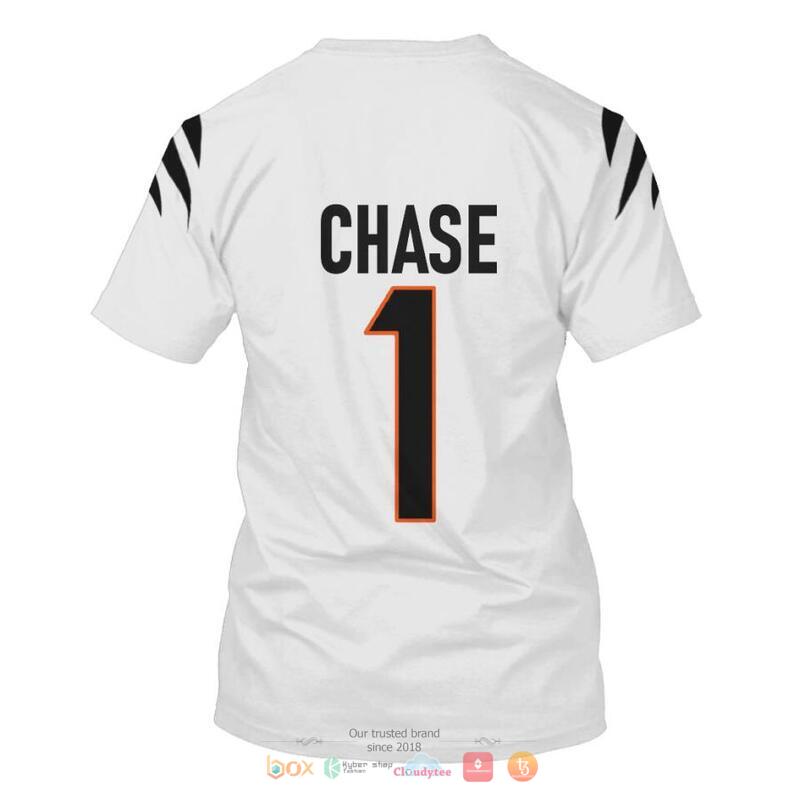 NFL Cincinnati Bengals Chase 1 White 3d shirt hoodie 1 2 3 4 5 6 7
