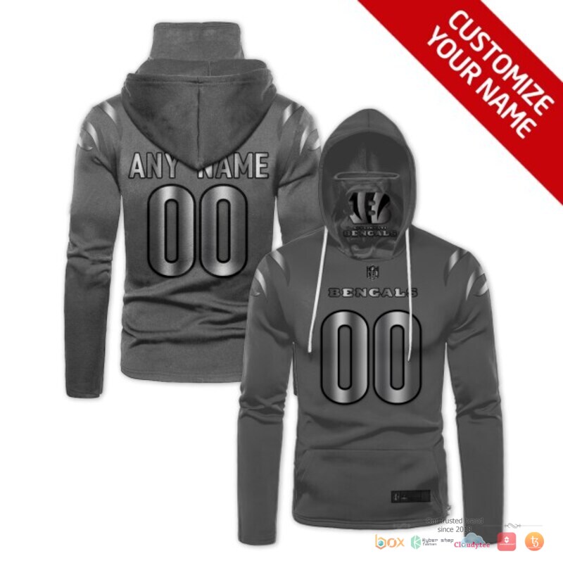 NFL Cincinnati Bengals Grey Custom 3d hoodie mask