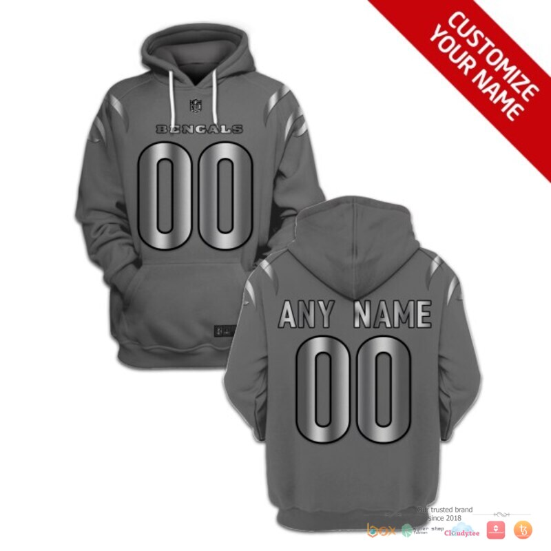 NFL Cincinnati Bengals Grey Custom 3d shirt hoodie