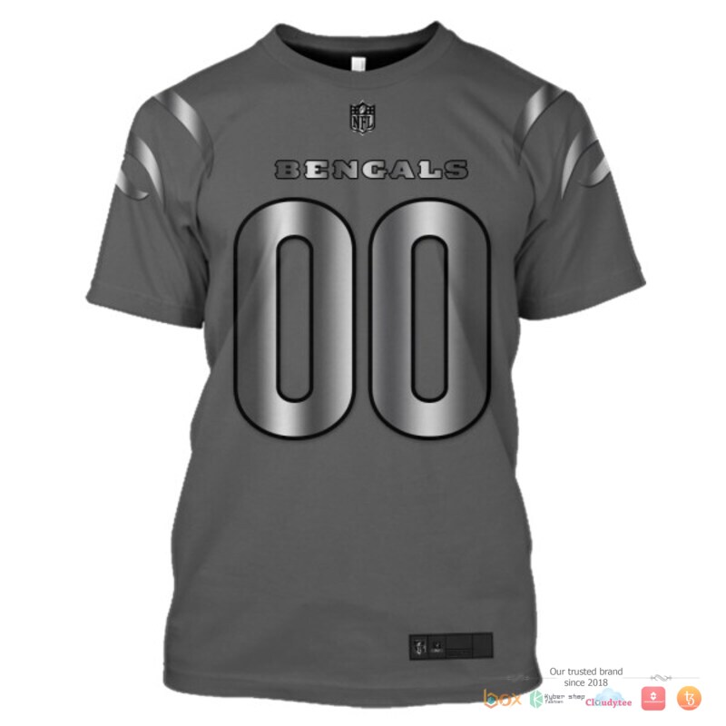 NFL Cincinnati Bengals Grey Custom 3d shirt hoodie 1 2 3 4 5 6