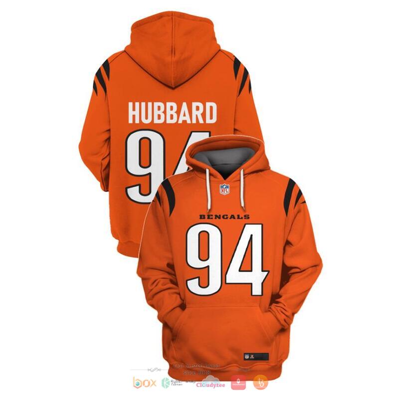 NFL Cincinnati Bengals Hubbard 94 Orange 3d shirt hoodie