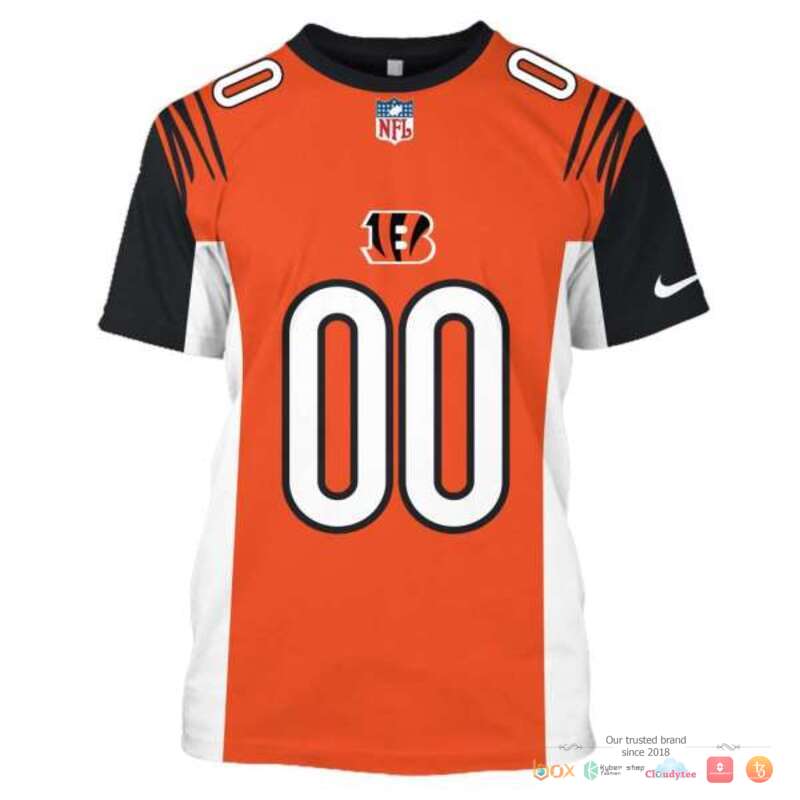 NFL Cincinnati Bengals Orange Custom 3d shirt hoodie 1 2 3 4 5 6