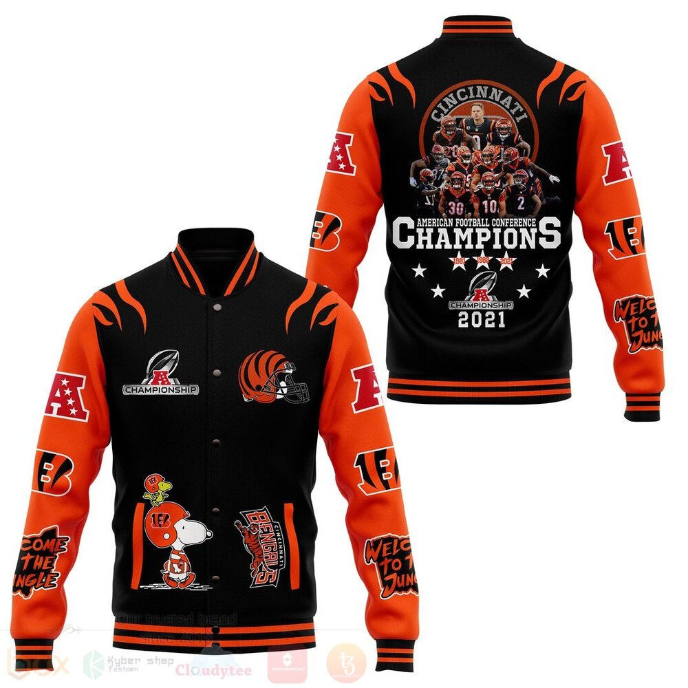 NFL Cincinnati Bengals Snoopy Baseball Jacket