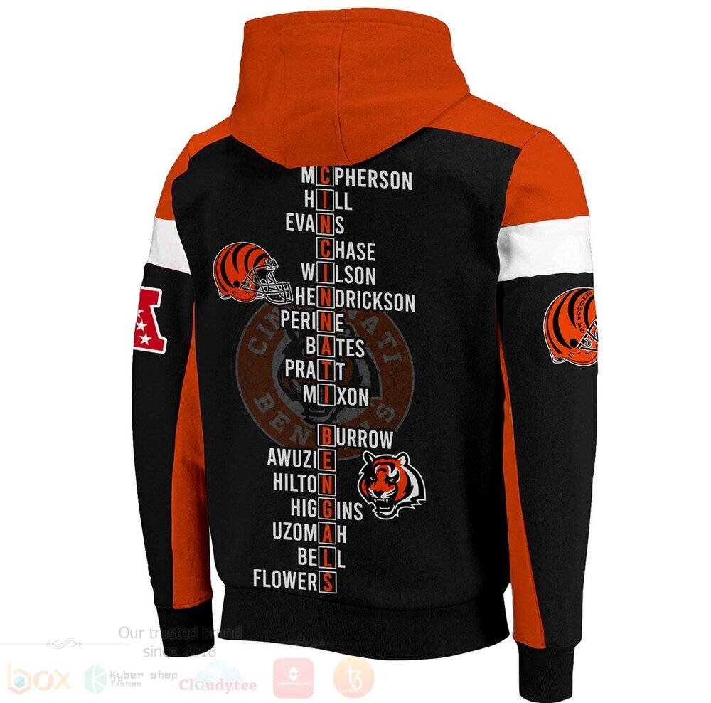 BEST NFL Cincinnati Bengals Ver2 All Over Printed 3D Zip Hoodie 3 NFL Cincinnati Bengals Ver2 3D Zip Hoodie 1 2