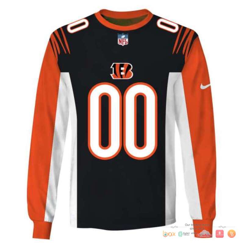 NFL Cincinnati Bengals black Orange Custom 3d shirt, hoodie 5 NFL Cincinnati Bengals black Orange Custom 3d shirt hoodie 1 2 3 4