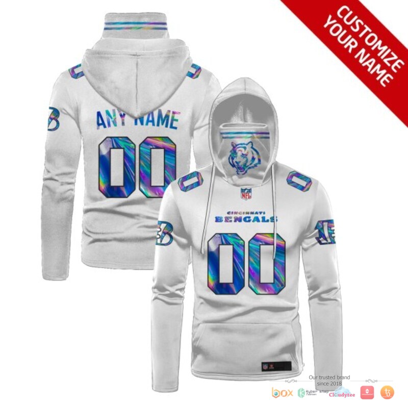 NFL Cincinnati Bengals white Custom 3d hoodie mask