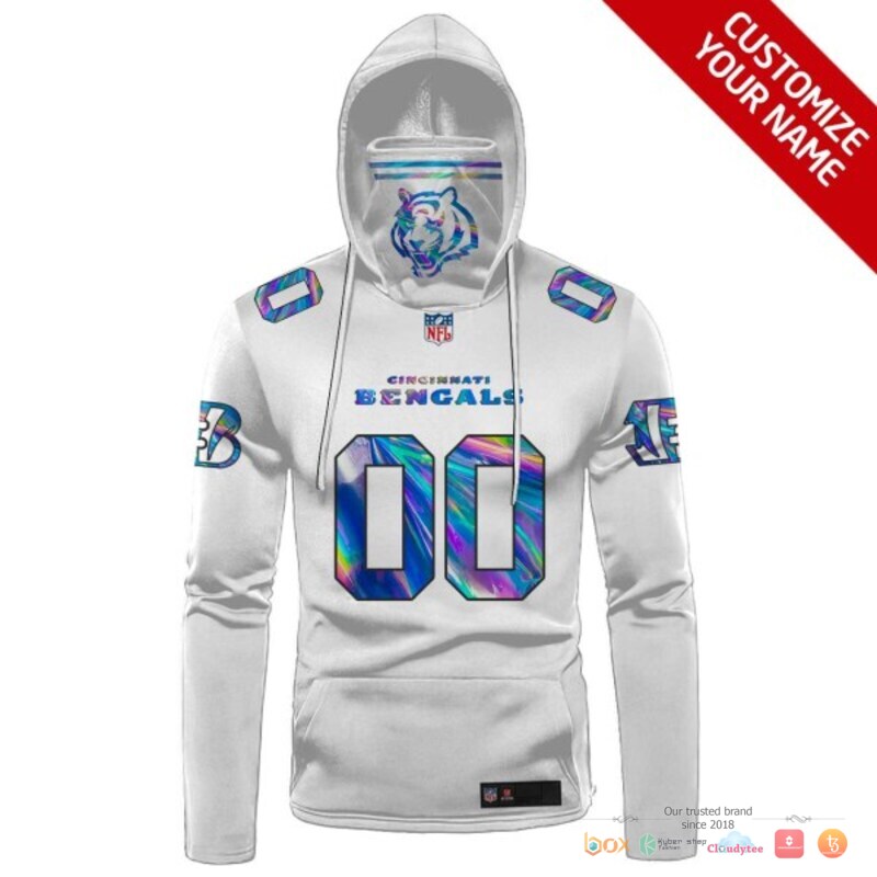 NFL Cincinnati Bengals white Custom 3d hoodie mask 1