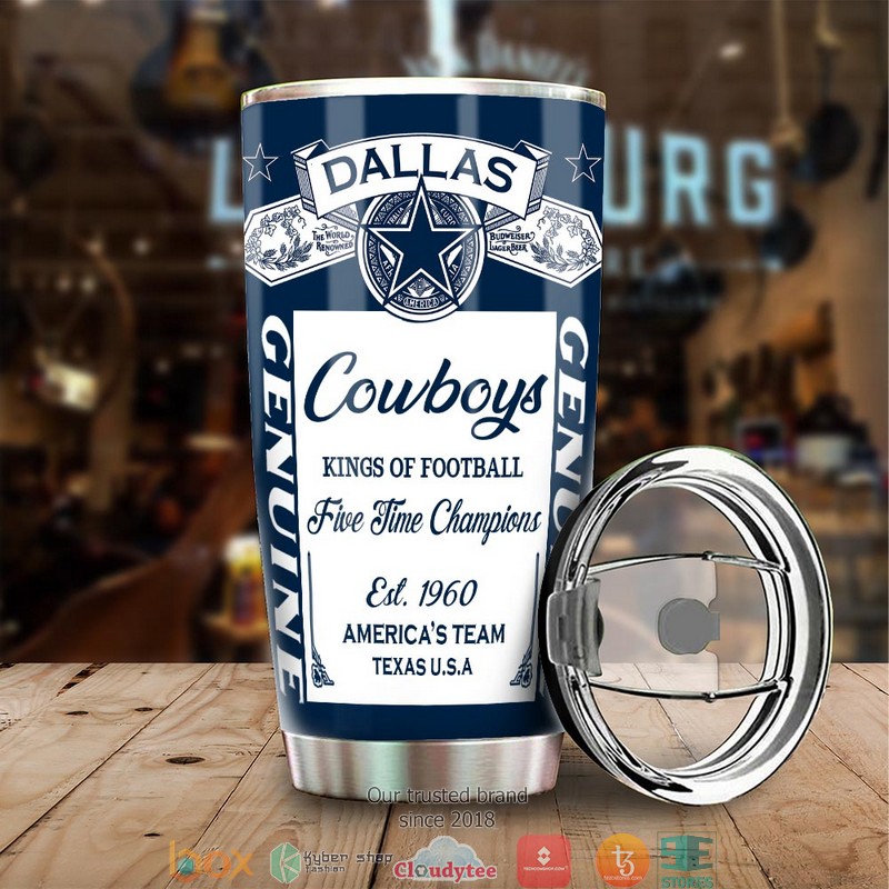NFL Dallas Cowboys Budweiser Tumbler 4 NFL Dallas Cowboys Budweiser Tumbler 1 2 3