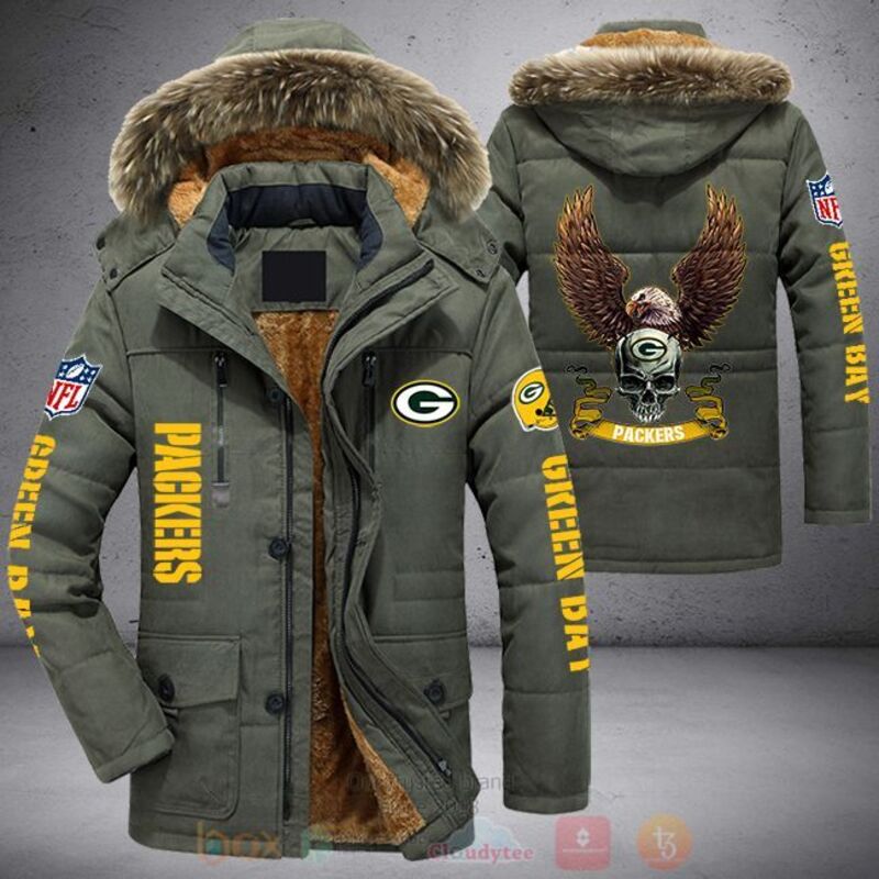 BEST NFL Green Bay Packers Eagle Parka Jacket Coat Winter 3 NFL Green Bay Packers Eagle Parka Jacket 1 2