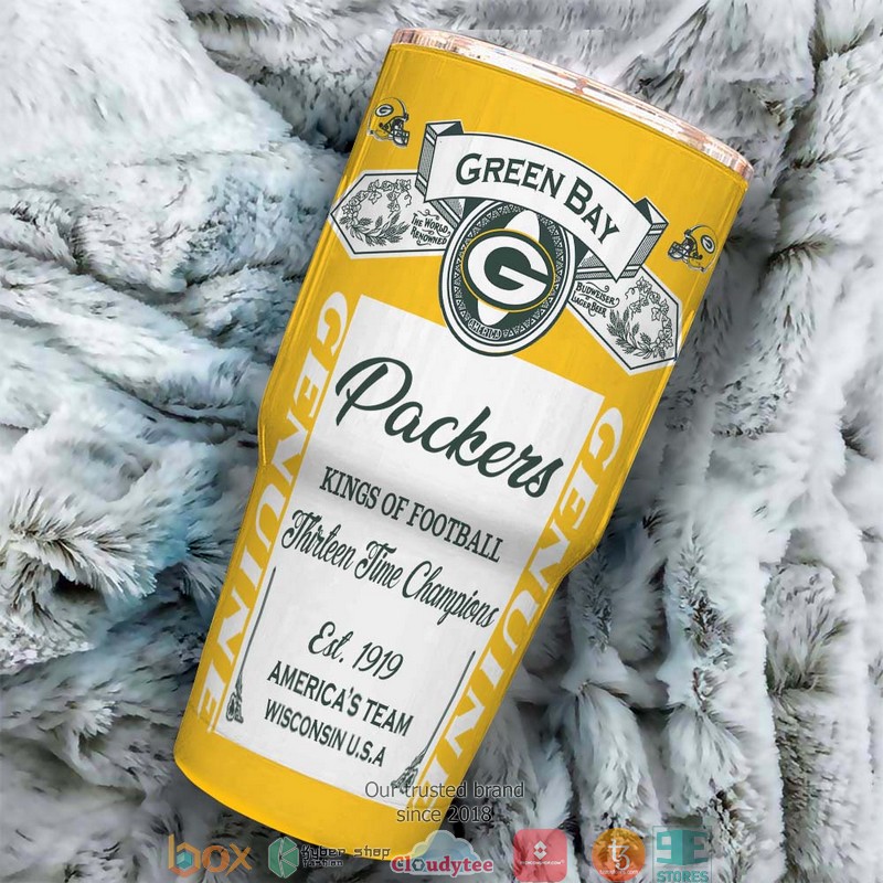 NFL Green bay Packer Budweiser Tumbler 2 NFL Green bay Packer Budweiser Tumbler 1