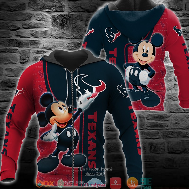 NFL Houston Texans Mickey Mouse Disney 3d Full Printing shirt, hoodie 5 NFL Houston Texans Mickey Mouse Disney 3d Full Printing shirt hoodie 1 2 3 4