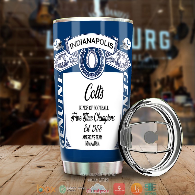 NFL Indianapolis Colts Budweiser Tumbler 4 NFL Indianapolis Colts Budweiser Tumbler 1 2 3