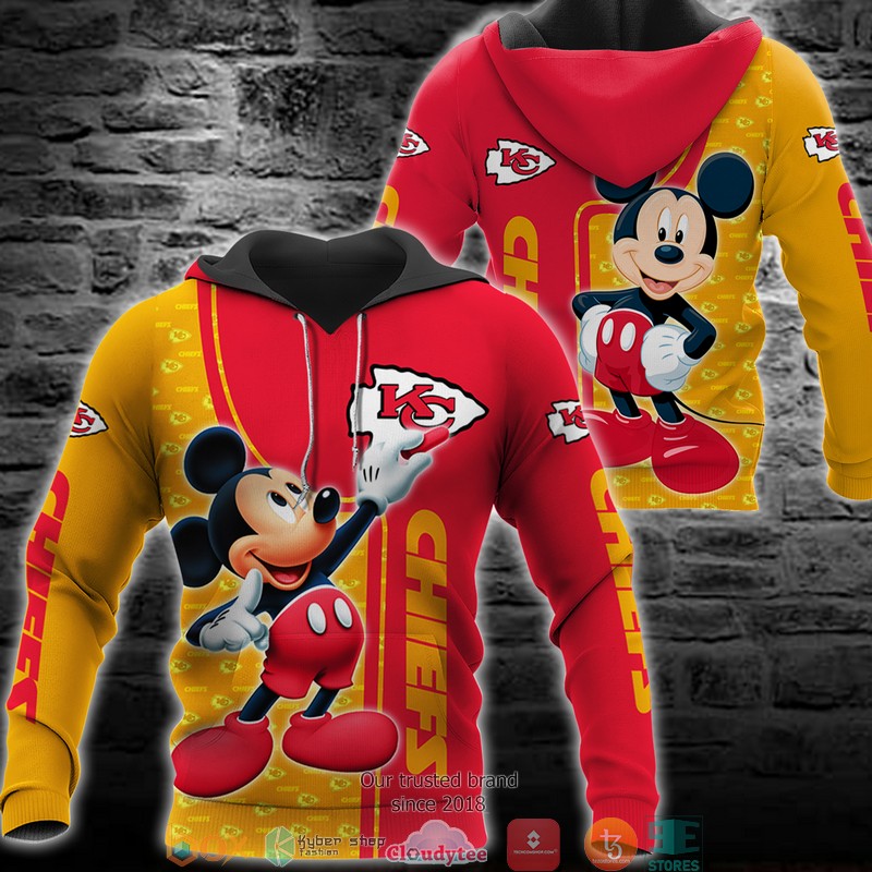 NFL Kansas City Chiefs Mickey Mouse Disney 3d Full Printing shirt, hoodie 2 NFL Kansas City Chiefs Mickey Mouse Disney 3d Full Printing shirt hoodie 1
