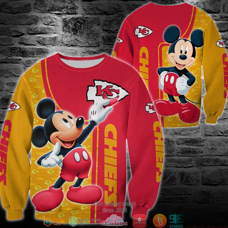 NFL Kansas City Chiefs Mickey Mouse Disney 3d Full Printing shirt, hoodie 3 NFL Kansas City Chiefs Mickey Mouse Disney 3d Full Printing shirt hoodie 1 2