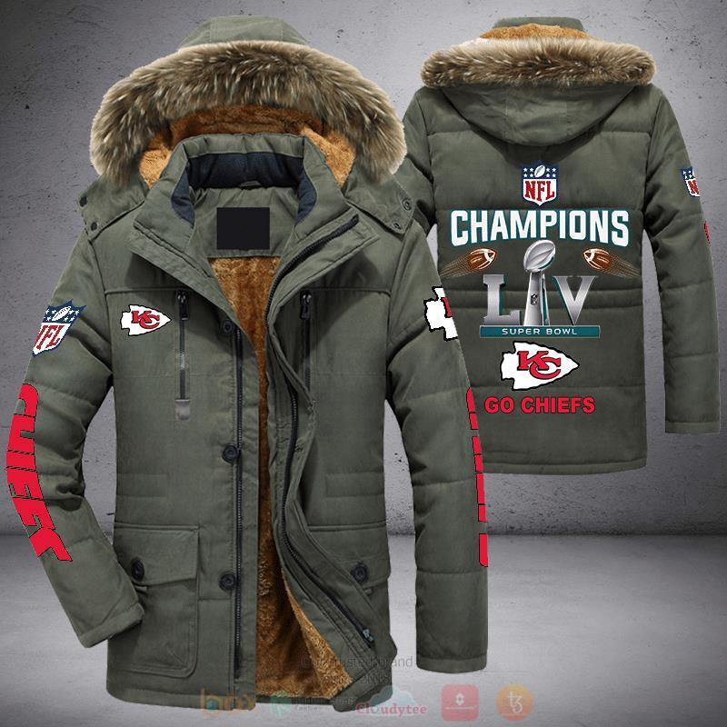 BEST NFL Kansas City Chiefs Super Bowl LIV Parka Jacket Coat Winter 3 NFL Kansas City Chiefs Super Bowl LIV Parka Jacket 1 2
