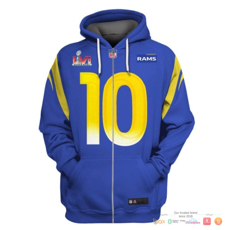 NFL Kupp 10 Los Angeles Rams blue 3d shirt, hoodie 2 NFL Kupp 10 Los Angeles Rams blue 3d shirt hoodie 1