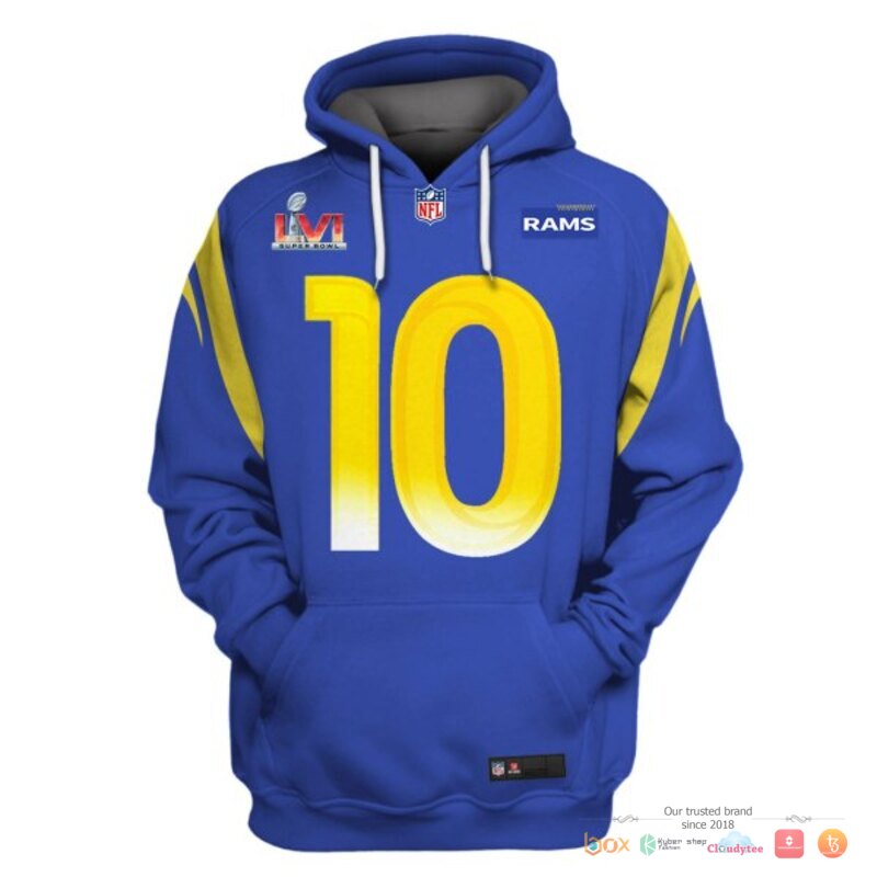 NFL Kupp 10 Los Angeles Rams blue 3d shirt, hoodie 3 NFL Kupp 10 Los Angeles Rams blue 3d shirt hoodie 1 2