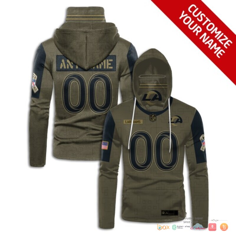 NFL Los Angeles Rams Moss Green Custom 3d hoodie mask
