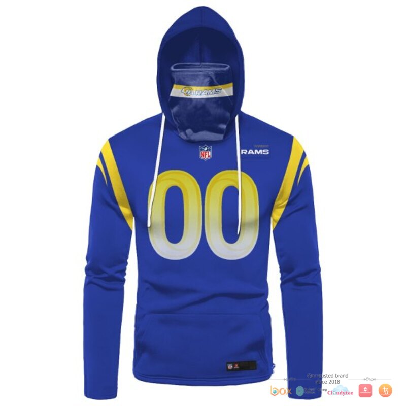 NFL Los Angeles Rams blue Custom 3d hoodie mask 1