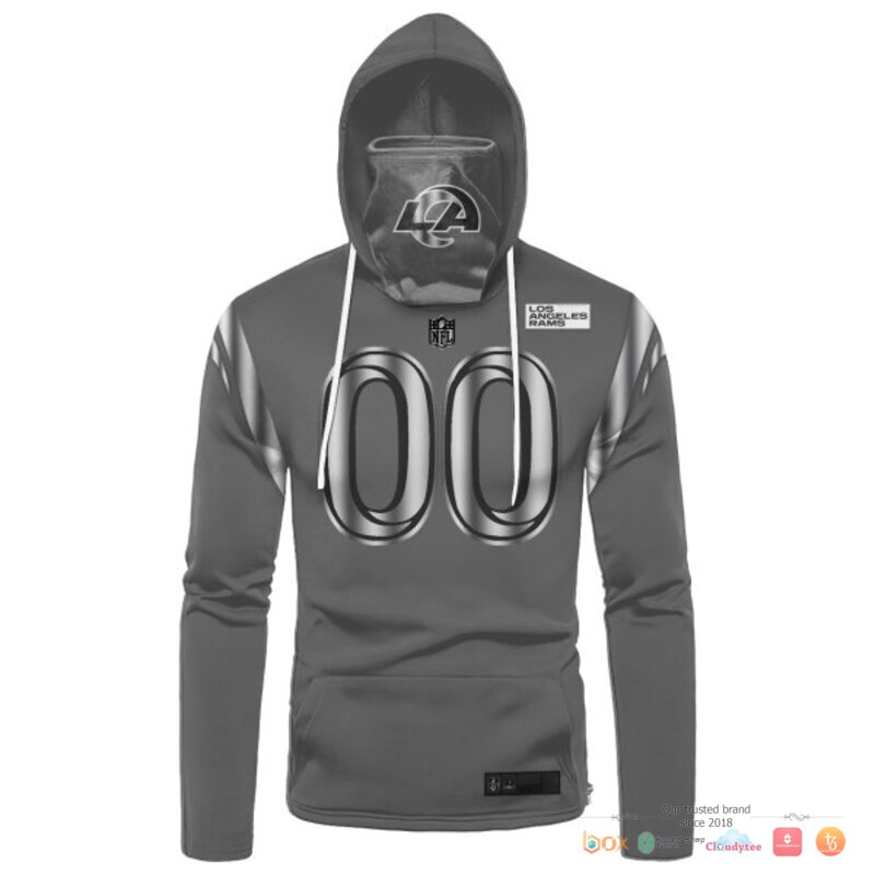 NFL Los Angeles Rams grey Custom 3d hoodie mask 1