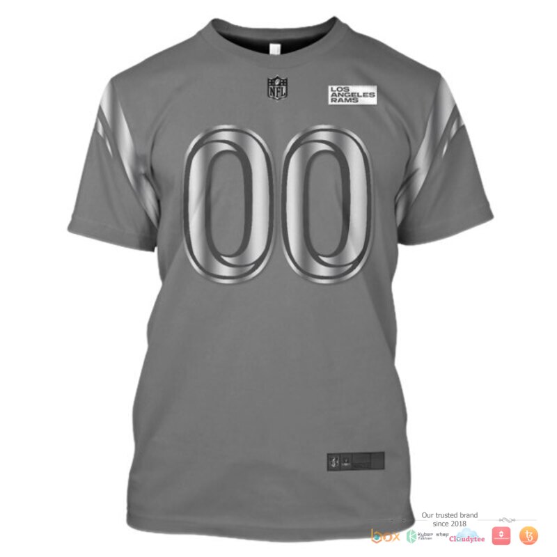 NFL Los Angeles Rams grey Custom 3d shirt hoodie 1 2 3 4 5 6