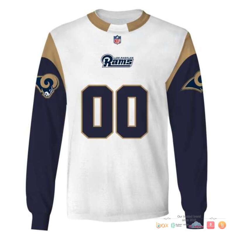 NFL Los Angeles Rams navy white Custom 3d shirt hoodie 1 2 3 4