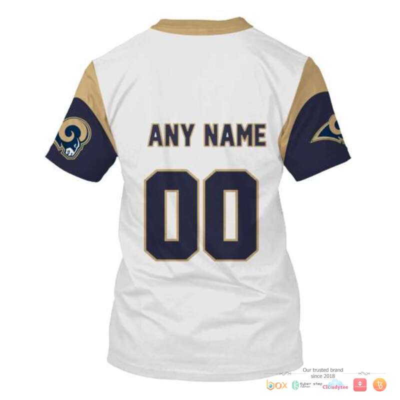 NFL Los Angeles Rams navy white Custom 3d shirt hoodie 1 2 3 4 5 6 7