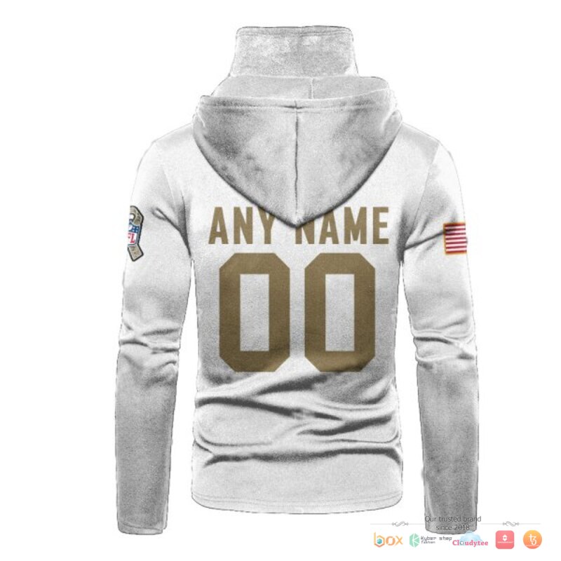 NFL Los Angeles Rams salute to service white custom 3d hoodie mask 3 NFL Los Angeles Rams salute to service white 3d hoodie mask 1 2