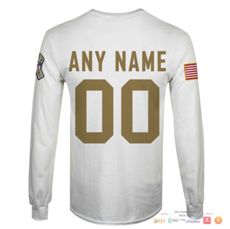 NFL Los Angeles Rams white salute to service Custom 3d shirt hoodie 1 2 3 4 5