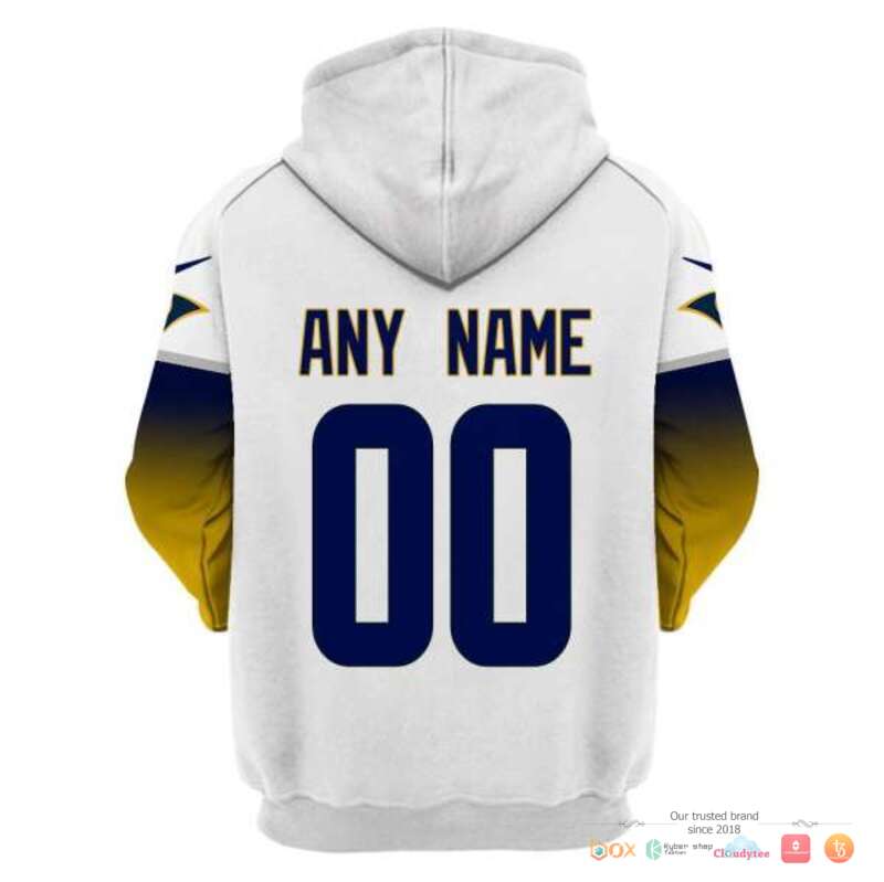 NFL Los Angeles Rams white yellow Custom 3d shirt, hoodie 4 NFL Los Angeles Rams white yellow Custom 3d shirt hoodie 1 2 3