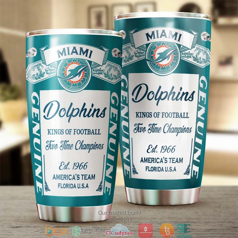 NFL Miami Dolphins Budweiser Tumbler 2 NFL Miami Dolphins Budweiser Tumbler 1